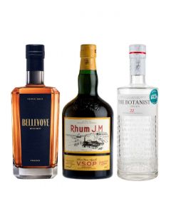 Achat spiritueux en coffret : whisky, rhum, gin, vodka, cognac.
