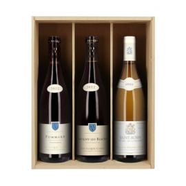 Coffret belles bouteilles Bourgogne - 3 bouteilles & coffret bois