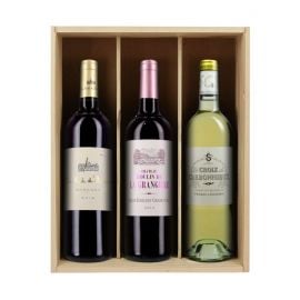 Trio vins de Bordeaux - 3 bouteilles & caisse bois
