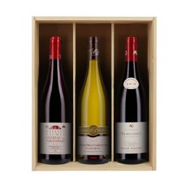 Trio  des vins de Bourgogne - 3 bouteilles & coffret bois