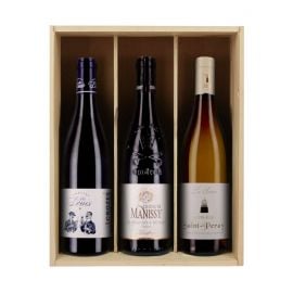 Trio vins du Rhône - 3 bouteilles & caisse bois