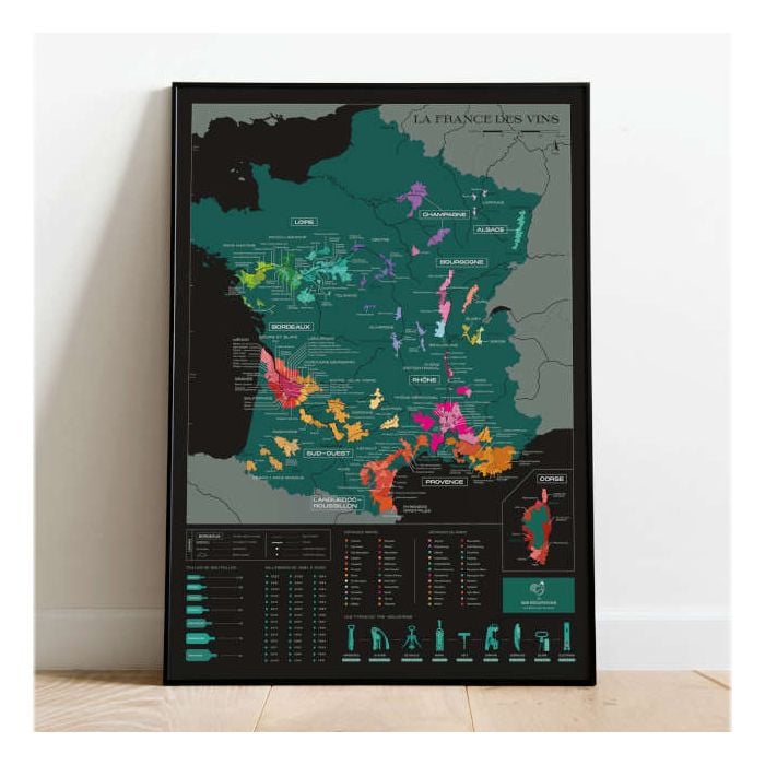 Carte à gratter “La France des Vins”